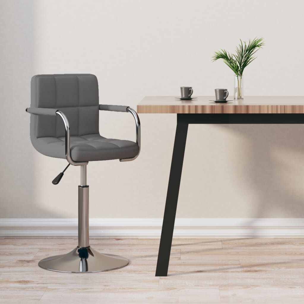 vidaXL Bar Stool Light Grey Fabric