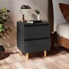 vidaXL Bed Cabinets with Solid Pinewood Legs 2 pcs Grey 40x35x50 cm