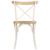 vidaXL Cross Chairs 4 pcs White Solid Mango Wood