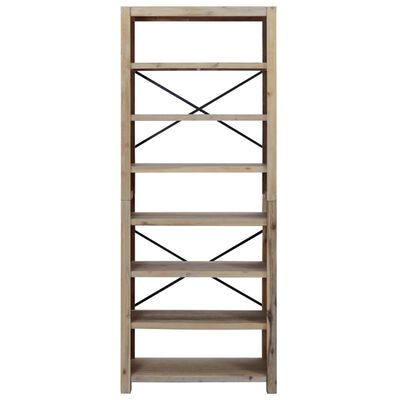vidaXL 7-Tier Bookcase 80x30x200 cm Solid Wood Acacia,  vidaXL 7-Tier Bookcase 80x30x200 cm Solid Wood Acacia