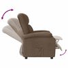 vidaXL Recliner Chair Brown Fabric