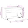 vidaXL Wall Cabinet 60x30x35 cm Solid Pinewood