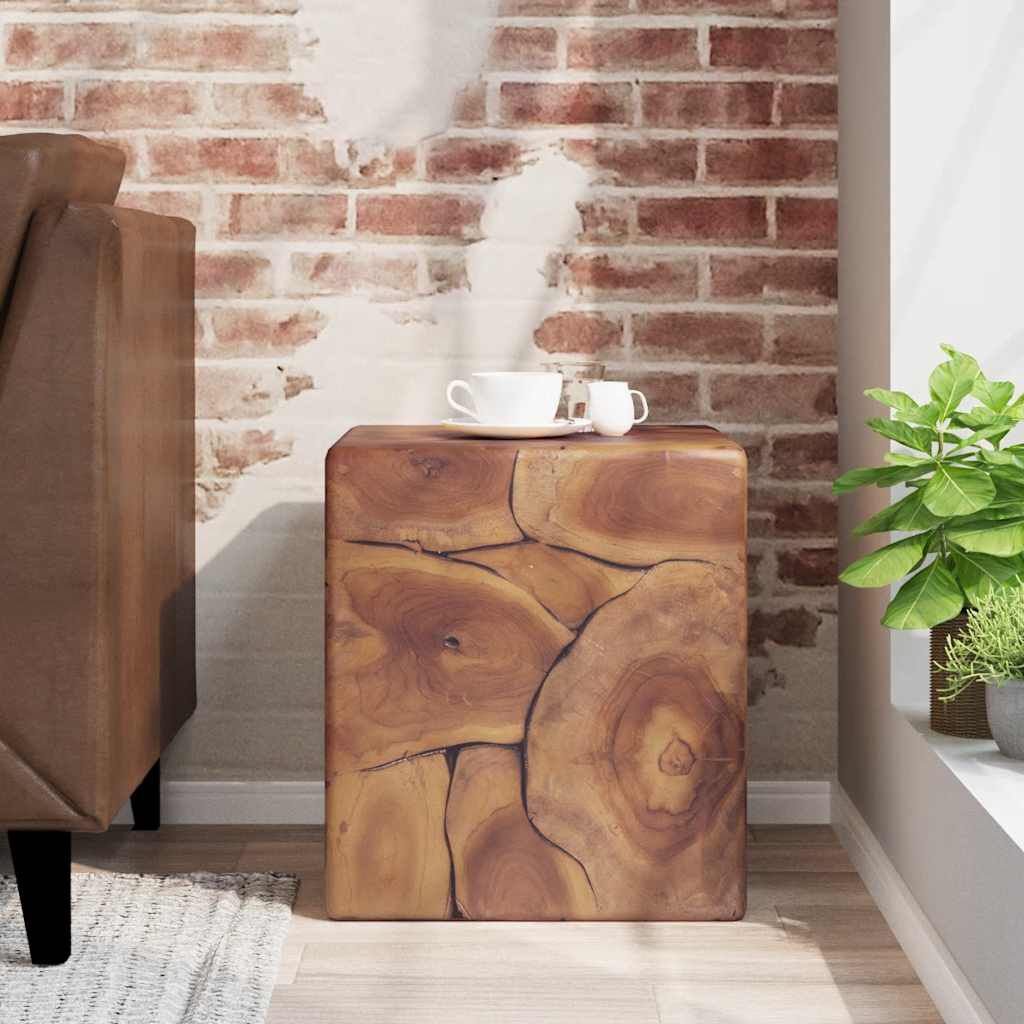 vidaXL Stool Solid Teak Wood