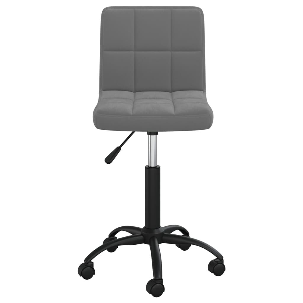 vidaXL Swivel Office Chair Dark Grey Velvet