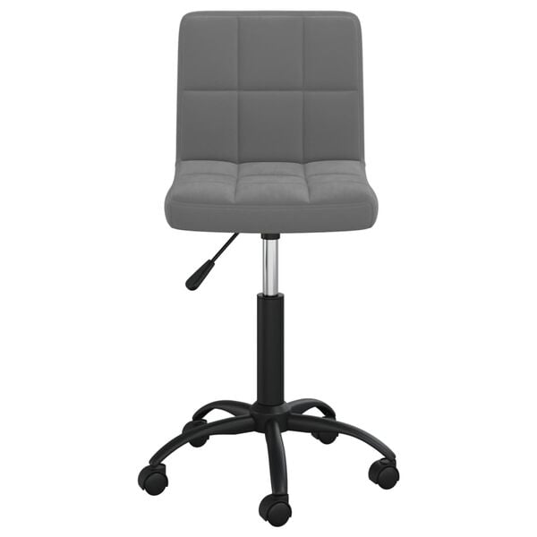 vidaXL Swivel Office Chair Dark Grey Velvet