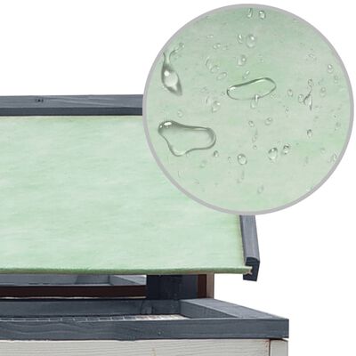 vidaXL Rabbit Hutch Grey 310x70x87 cm Solid Pine & Fir Wood, grey vidaXL Rabbit Hutch Grey 310x70x87 cm Solid Pine & Fir Wood