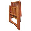 vidaXL Folding Garden Chairs 2 pcs Solid Acacia Wood Brown