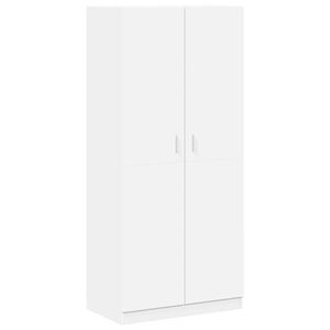 vidaXL Wardrobe White 90x52x200 cm Engineered Wood