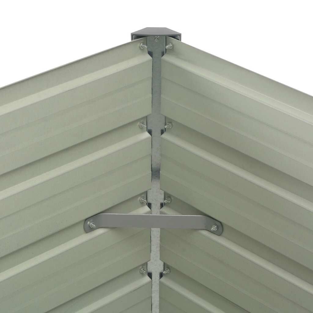 vidaXL Raised Garden Bed Brown 100x100x77 cm Galvanised Steel