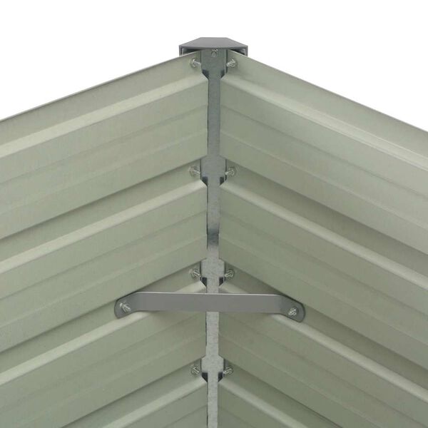 vidaXL Raised Garden Bed Brown 100x100x77 cm Galvanised Steel