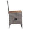 vidaXL 7 Piece Garden Dining Set Poly Rattan Grey