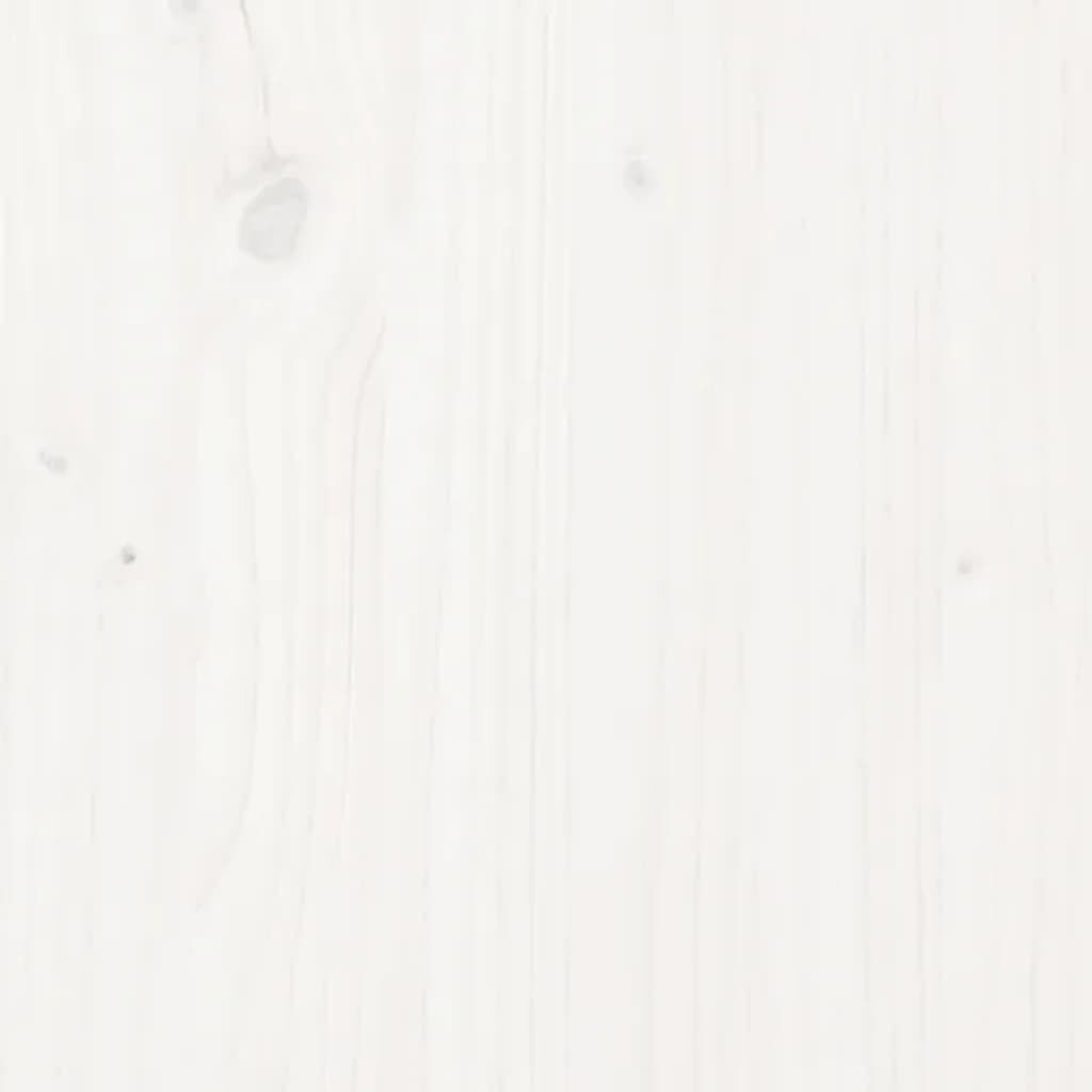 vidaXL Monitor Stand White 100x27x15 cm Solid Wood Pine