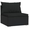 vidaXL 12 Piece Garden Lounge Set with Cushions Black Poly Rattan