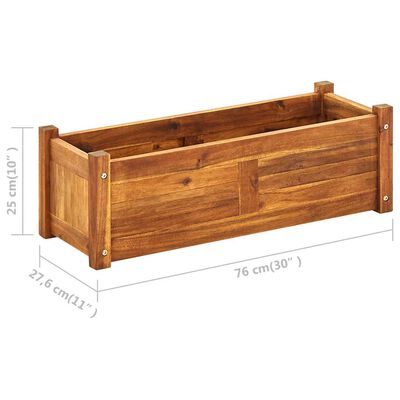 vidaXL Garden Raised Bed Acacia Wood 76x27.6x25 cm,  vidaXL Garden Raised Bed Acacia Wood 76x27.6x25 cm