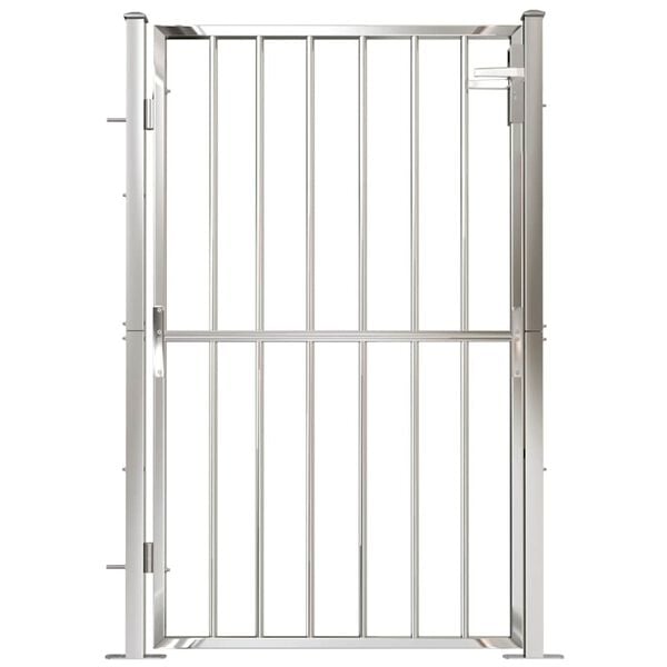 vidaXL Garden Gate 100x145 cm Stainless Steel