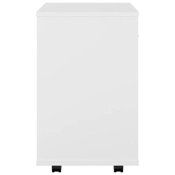 vidaXL Rolling Cabinet White 46x36x59 cm Engineered Wood