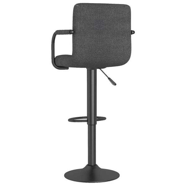 vidaXL Bar Stools 2 pcs Dark Grey Fabric