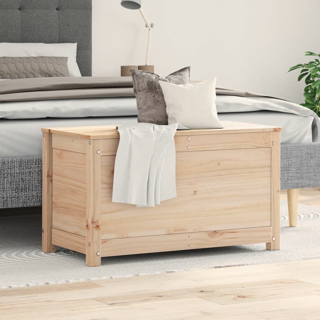 vidaXL Storage Box 80x40x45.5 cm Solid Wood Pine