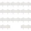 vidaXL White Lawn Divider 17 pcs / 10 m
