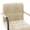 vidaXL Swivel Dining Chairs 2 pcs Cream Velvet