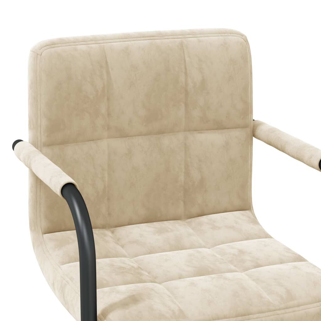 vidaXL Swivel Dining Chairs 2 pcs Cream Velvet