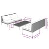 vidaXL 5 Piece Garden Lounge Set with Cushions Poly Rattan Dark Grey