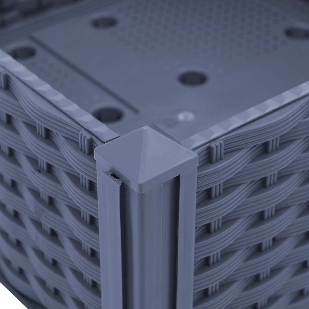 vidaXL Raised Bed 120x40x38 cm Polypropylene, blue grey vidaXL Raised Bed 120x40x38 cm Polypropylene