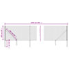 vidaXL Chain Link Fence with Spike Anchors Green 1x25 m