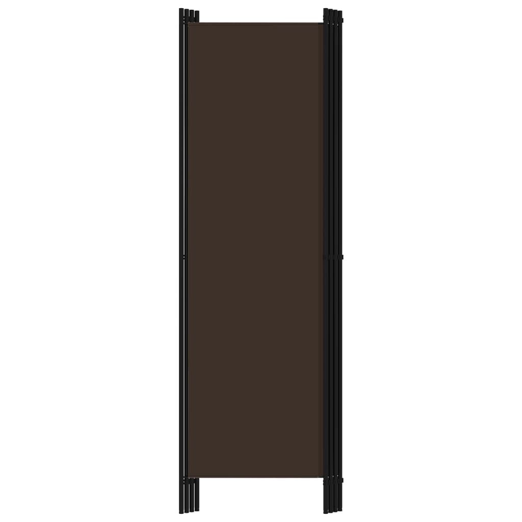 vidaXL 4-Panel Room Divider Brown 200x180 cm