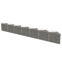 vidaXL Gabion Wall Galvanised Steel 450x30x50 cm,  vidaXL Gabion Wall Galvanised Steel 450x30x50 cm