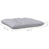vidaXL 3 Piece Garden Lounge Set with Grey Cushions Solid Pinewood