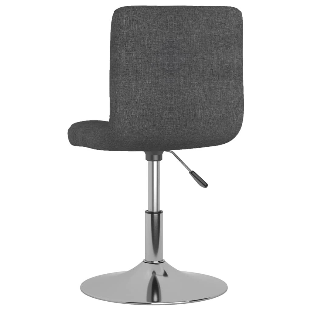 vidaXL Swivel Dining Chairs 2 pcs Dark Grey Fabric