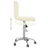 vidaXL Swivel Dining Chair Cream Fabric