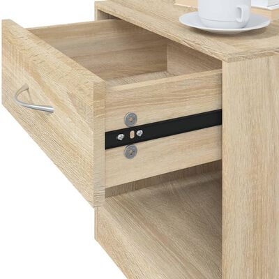 vidaXL Nightstand 2 pcs with Drawer Oak Colour, brown vidaXL Nightstand 2 pcs with Drawer Oak Colour