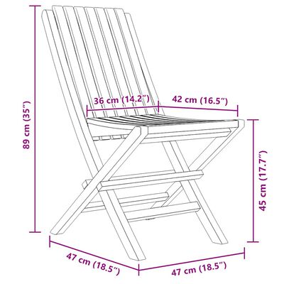 vidaXL Folding Garden Chairs 4 pcs 47x47x89 cm Solid Wood Teak,  vidaXL Folding Garden Chairs 4 pcs 47x47x89 cm Solid Wood Teak