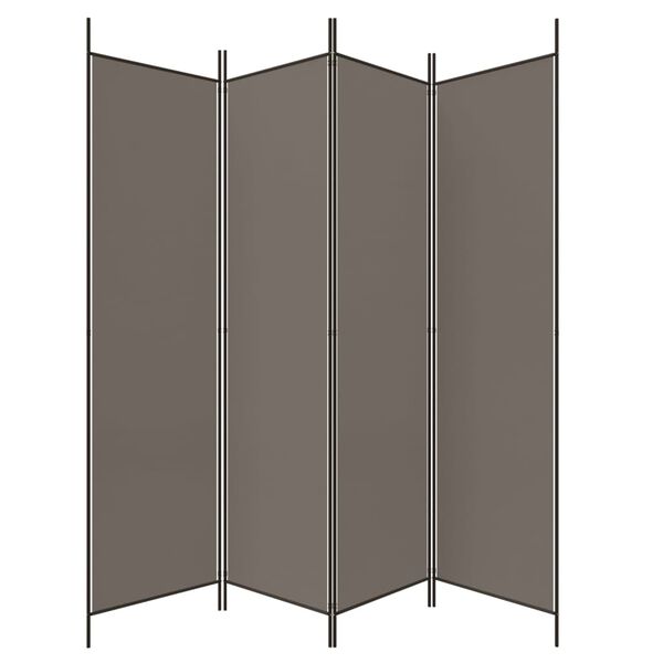 vidaXL 4-Panel Room Divider Anthracite 200x200 cm Fabric