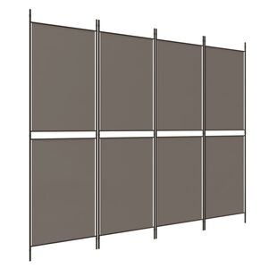 vidaXL 4-Panel Room Divider Anthracite 200x220 cm Fabric