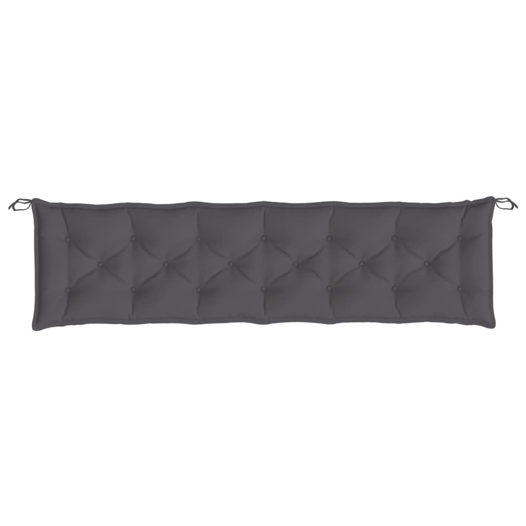 vidaXL Garden Bench Cushions 2pcs Anthracite 200x50x7cm Oxford Fabric