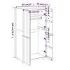 vidaXL Wardrobe HAMAR Light Grey 89x50x180 cm Solid Wood Pine