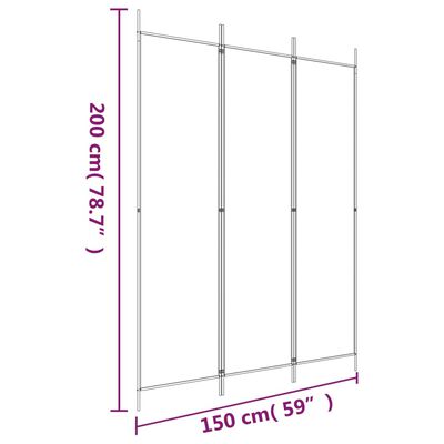 vidaXL 3-Panel Room Divider Anthracite 150x200 cm Fabric, anthracite vidaXL 3-Panel Room Divider Anthracite 150x200 cm Fabric
