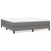 vidaXL Box Spring Bed Frame Dark Grey 180x200 cm Fabric