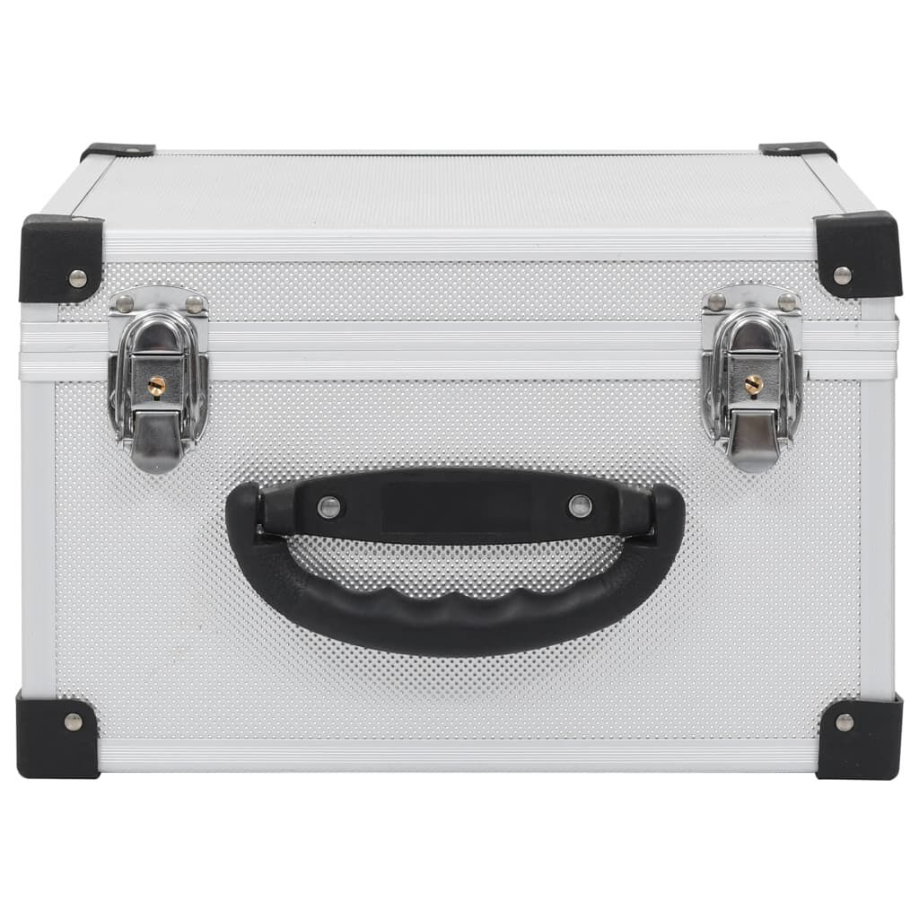 vidaXL CD Case for 40 CDs Aluminium ABS Silver