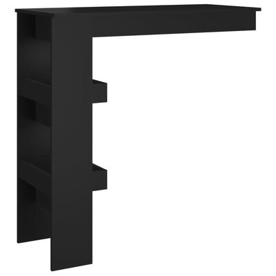 vidaXL Wall Bar Table Black 102x45x103.5 cm Engineered Wood, black vidaXL Wall Bar Table Black 102x45x103.5 cm Engineered Wood
