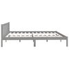 vidaXL Bed Frame without Mattress Grey Solid Wood Super King Size