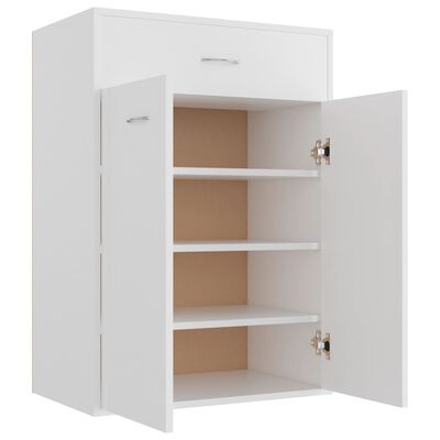 vidaXL Shoe Cabinet White 60x35x84 cm Engineered Wood, white vidaXL Shoe Cabinet White 60x35x84 cm Engineered Wood