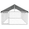 vidaXL Outdoor Dog Kennel with Roof 400x200x150 cm