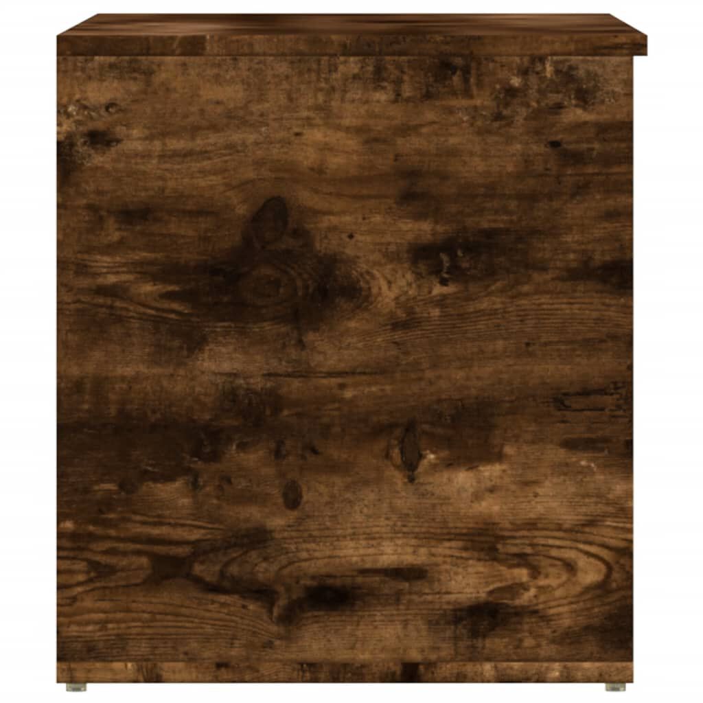 vidaXL Storage Chest Smoked Oak 84x42x46 cm Engineered Wood
