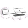vidaXL 5 Piece Garden Lounge Set with Cushions Poly Rattan Dark Grey