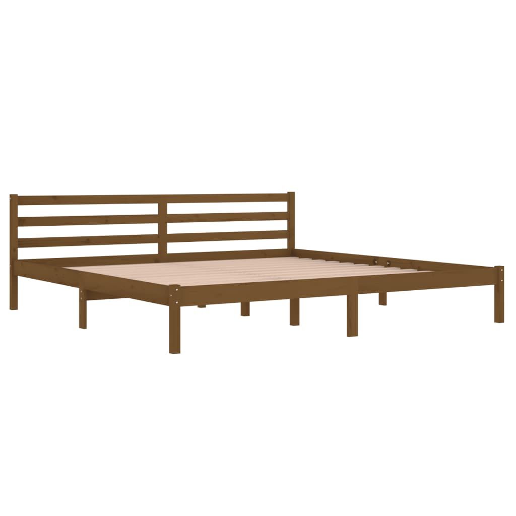 vidaXL Bed Frame without Mattress Solid Wood Pine 200x200cm Honey Brown