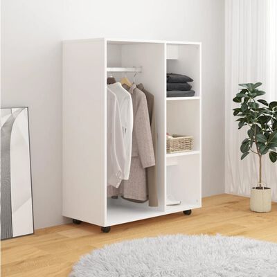 vidaXL Wardrobe White 80x40x110 cm Engineered Wood, white vidaXL Wardrobe White 80x40x110 cm Engineered Wood